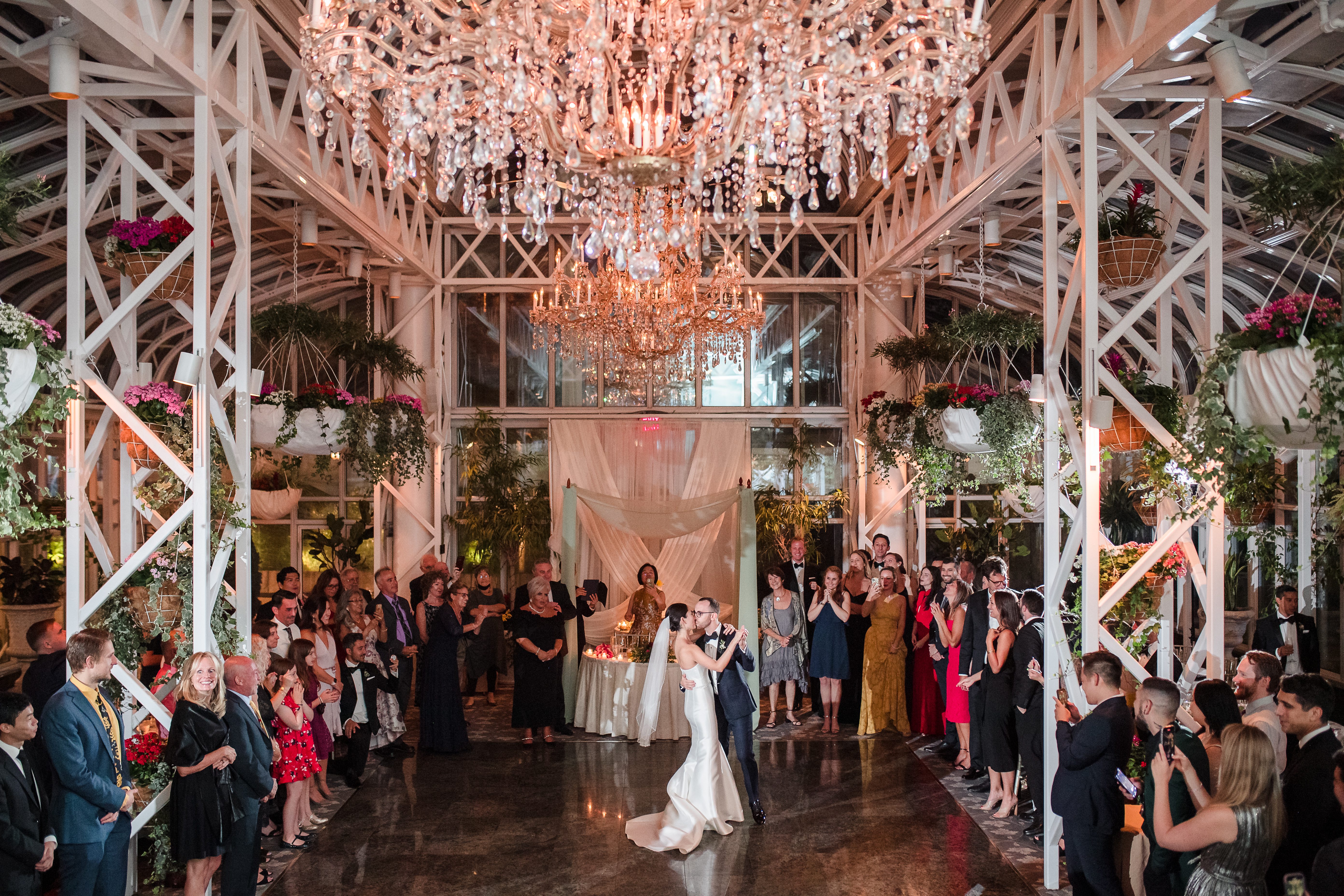 Wide first dance with full venue