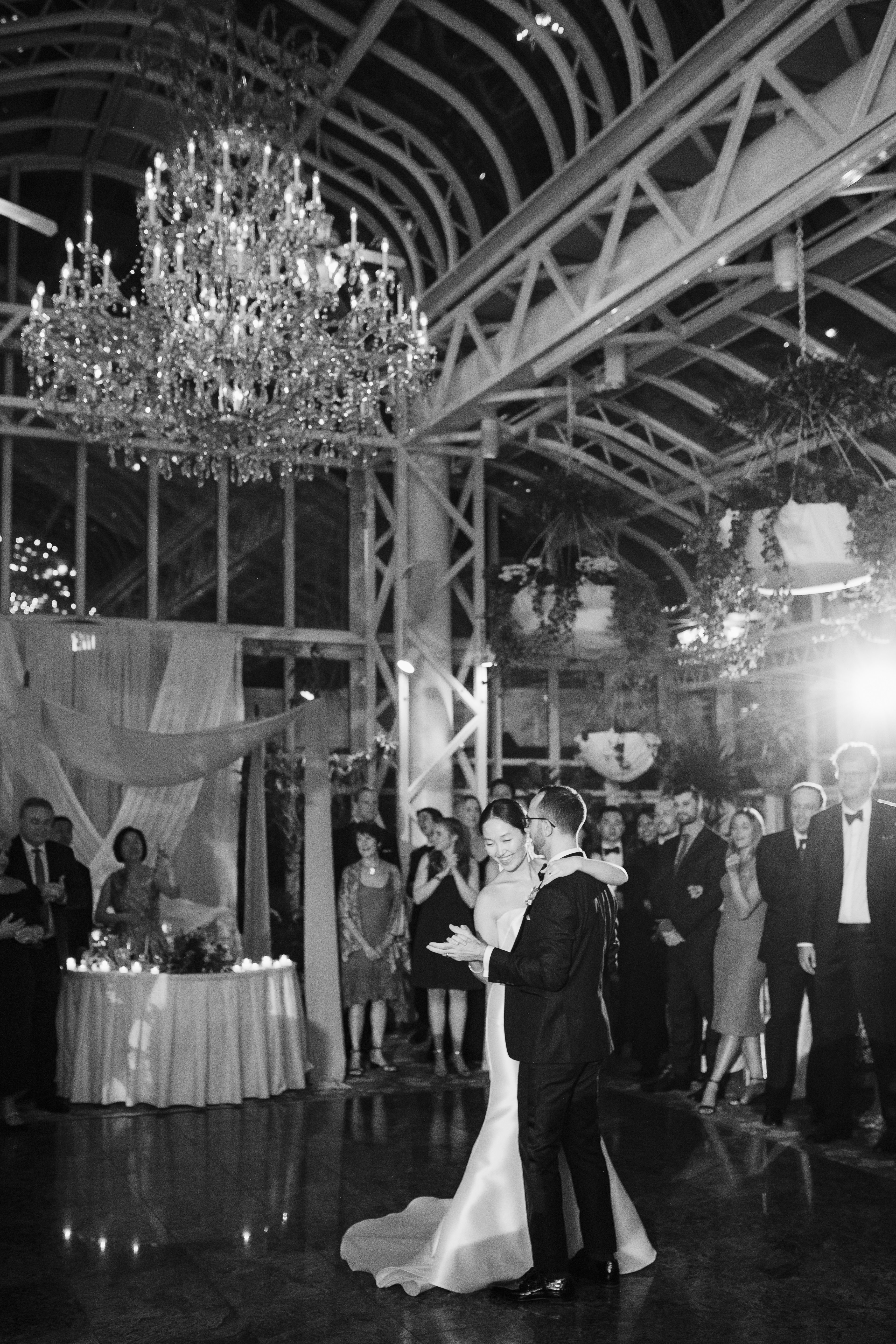 First dance in black and white